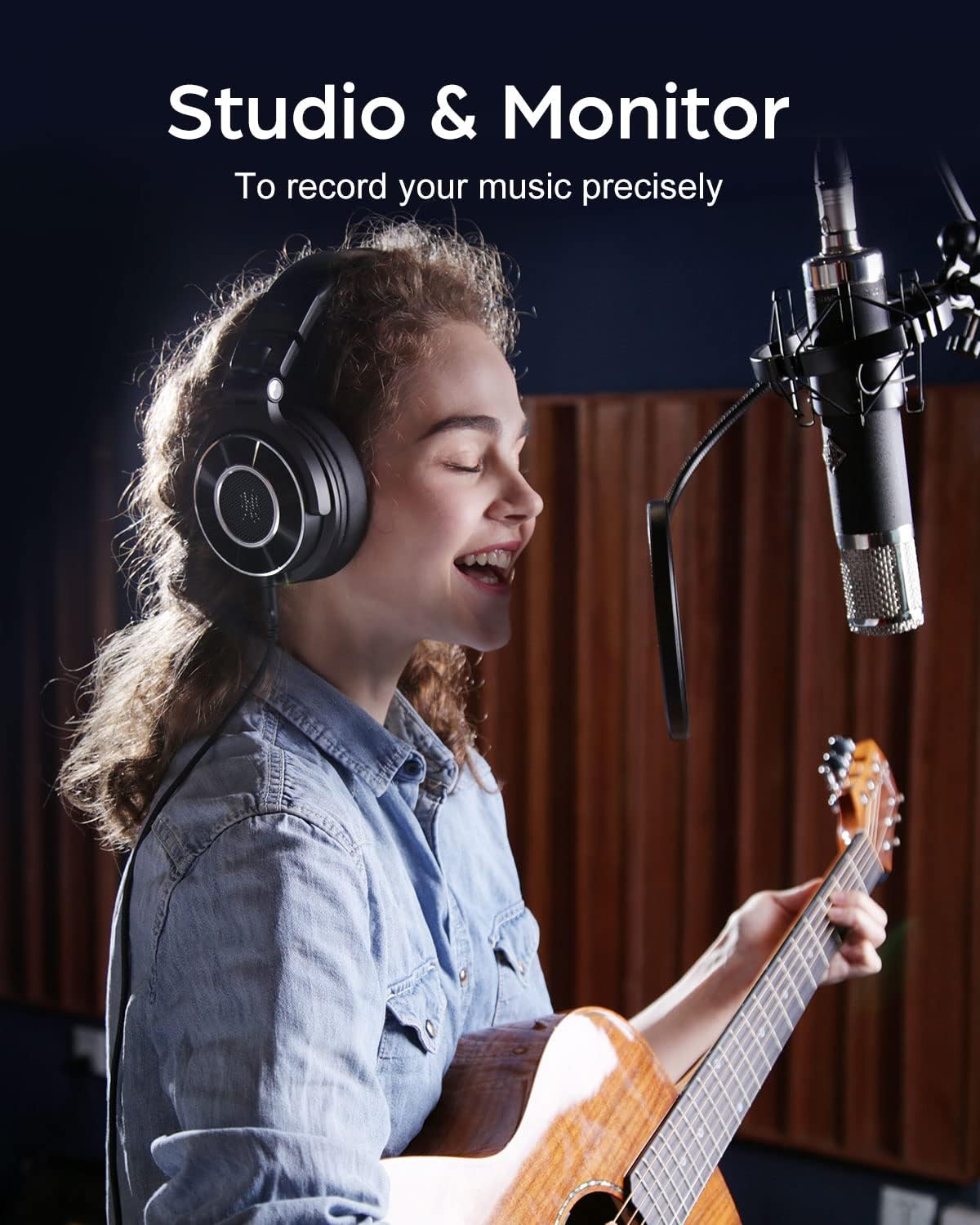 Monitor 60 Professional Studio Headphones for Recording and Mixing | Hi-Res wired monitoring with soft earmuffs and