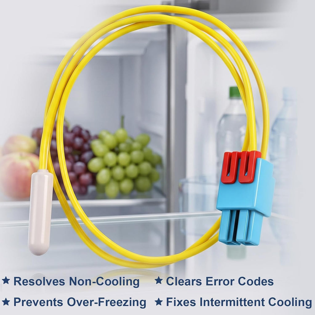 Direct Replacement Fridge Repair Part Refrigerator Temperature Sensor for Samsung RF263BEAESR RF263TEAESR RF263BEAESG RF217ACRS RF26HFPNBSR RF263BEAEBC RB194ACRS Series, Precise Temp Control