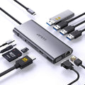 11-in-1 USB C Hub Multiport Adapter, USB C Docking Station with 4K HDMI, VGA 1080P, 100W PD, Ethernet, SD/TF, Audio