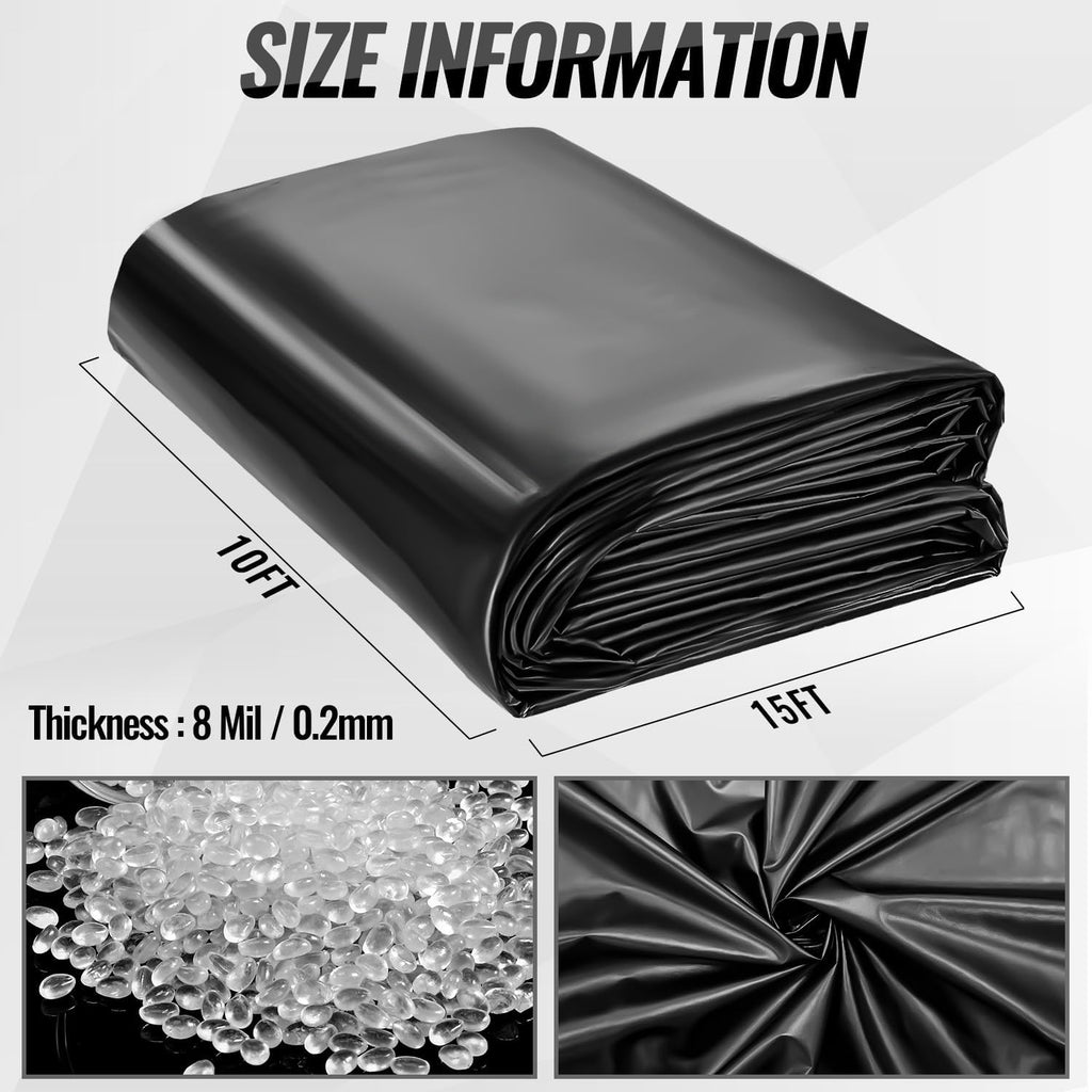 10x15 ft Pond Liner, HDPE Thickness Fish Pond Liners