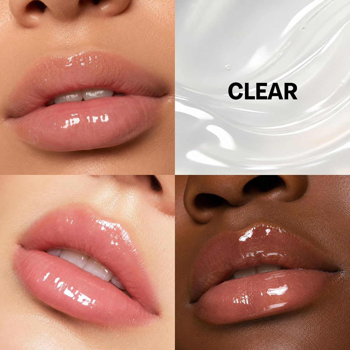 Brightening Lip Serum, Hydrating & Plumping Lip Gloss with Peptide(Clear)