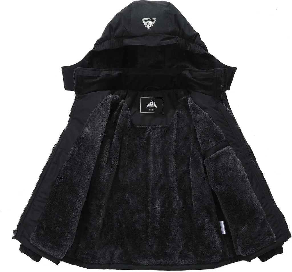 Kids Waterproof Ski Jacket with Detachable Hood