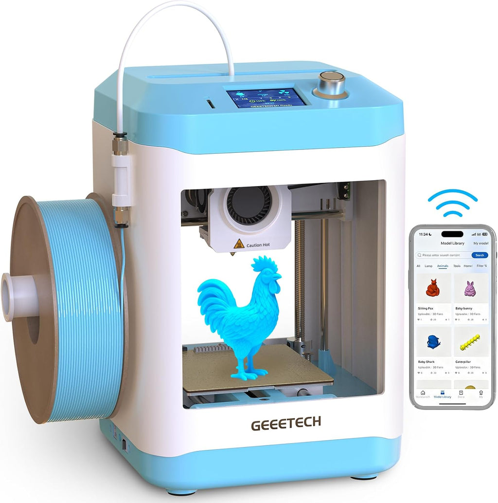 Geeetech Smart 3D Printer for Kids and Beginners with WiFi APP Control | High Speed and Quality Printing, Fully