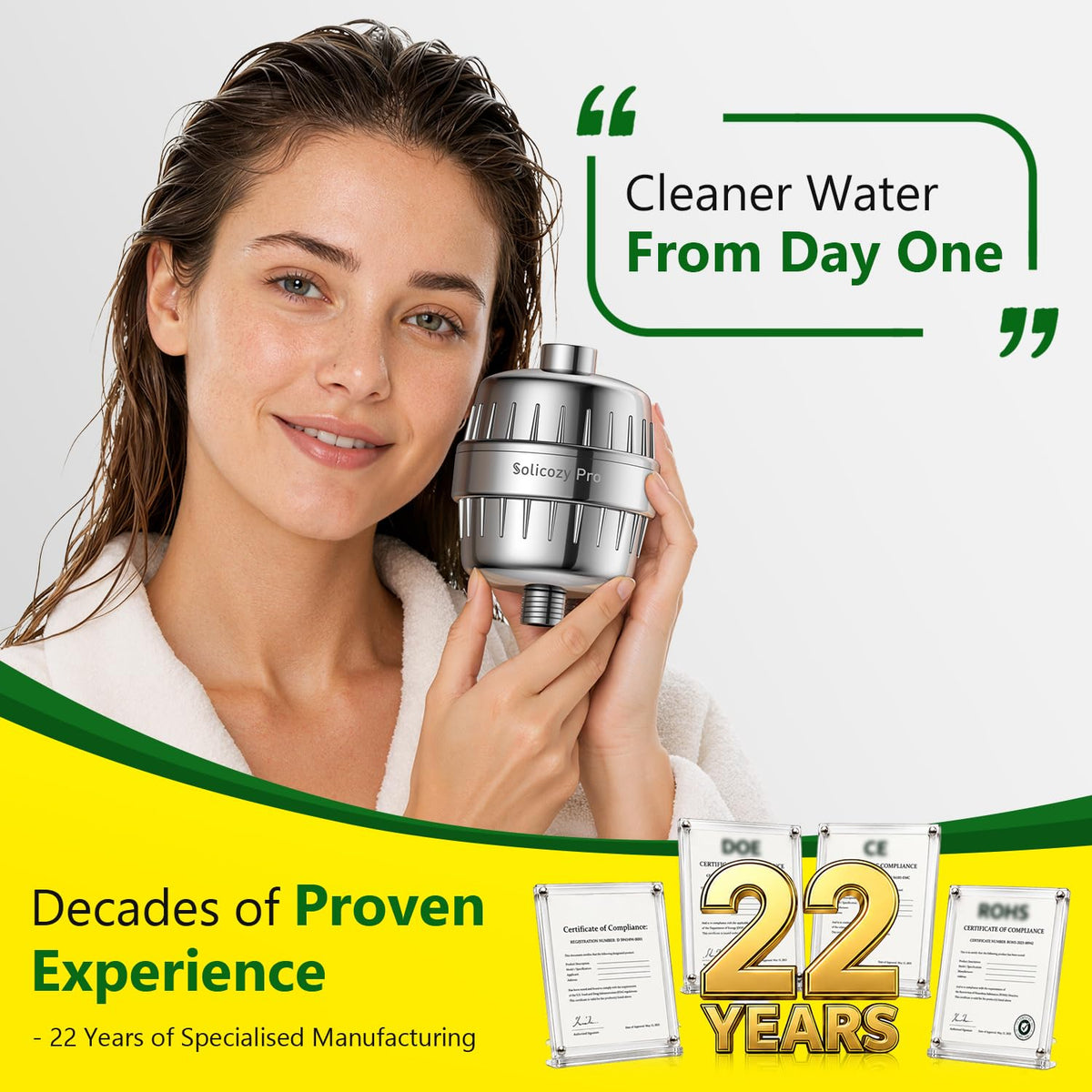 Shower Filter for Hard Water & Shower Water Softener, Sensitive Skin & Hair