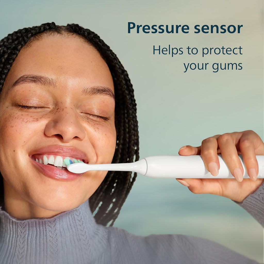 4100 Series Electric Toothbrush - Sonic Toothbrush with Advanced Sonic Technology, Pressure Sensor, Two Intensity