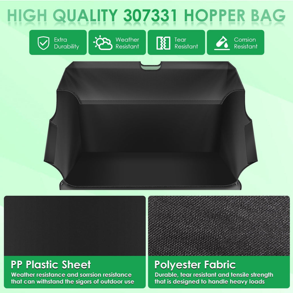 307331 Hopper Bag for Ohio Steel AllFitHD 42‘’ Tow-Behind Lawn Leaf Sweeper, 22 Cubic Feet Capacity Leaf Sweeper Bag