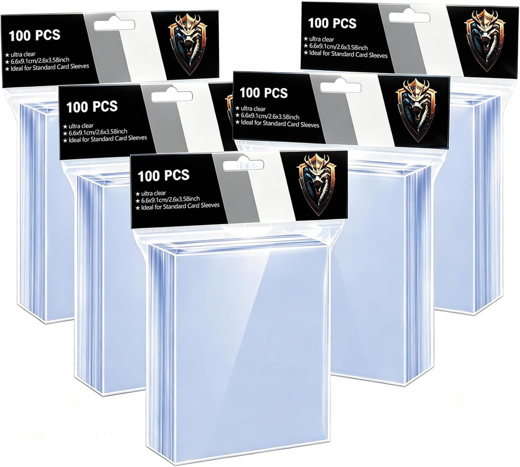 500 Counts Card Sleeves for Trading Cards,Soft Penny Card Sleeves,Clear Plastic Standard Size Card Protectors for