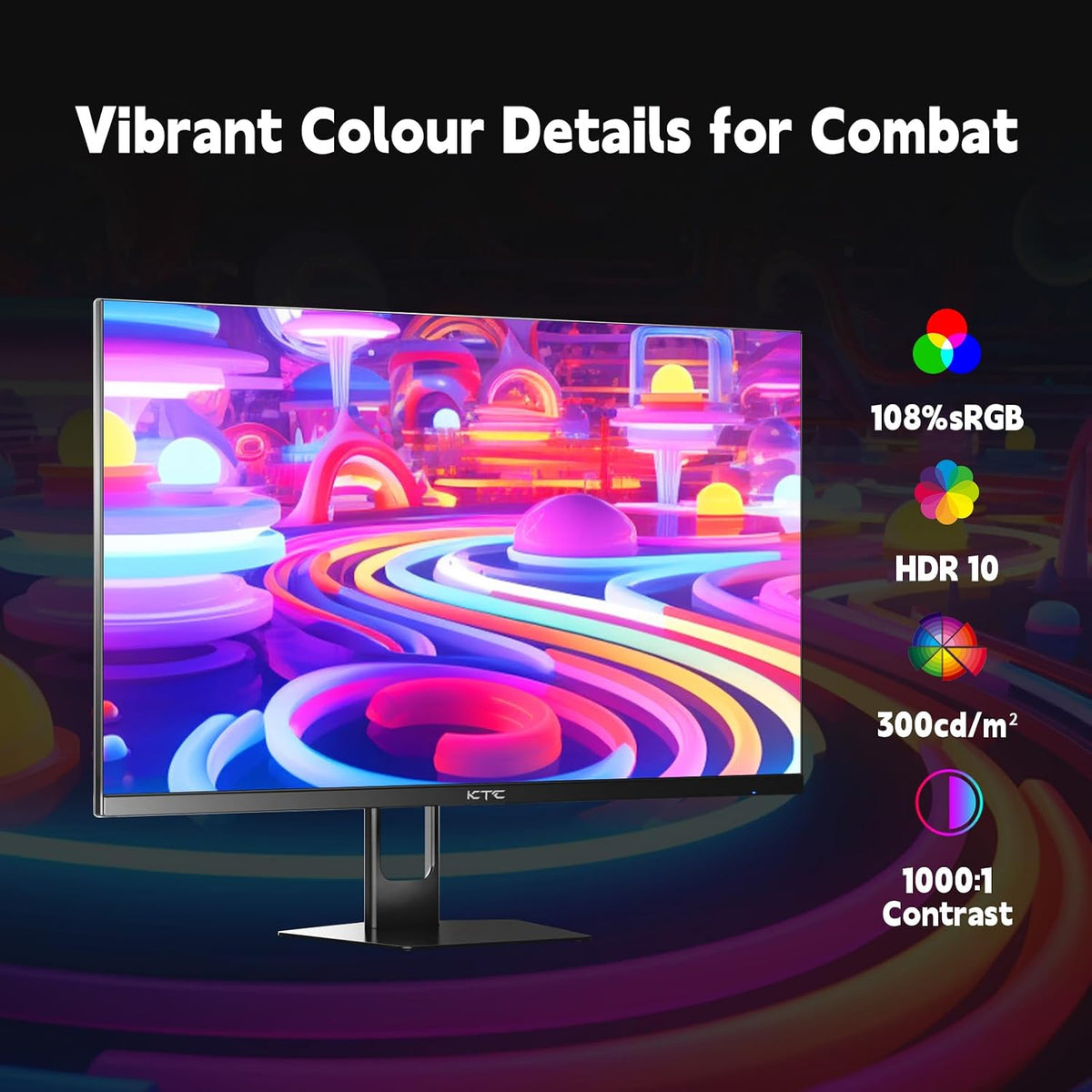 27 Inch 180Hz Gaming Monitor, Fast IPS 1080P Monitor 1ms, H27F22 | FHD 1920x1080, Adaptive Sync, 108%sRGB, HDR