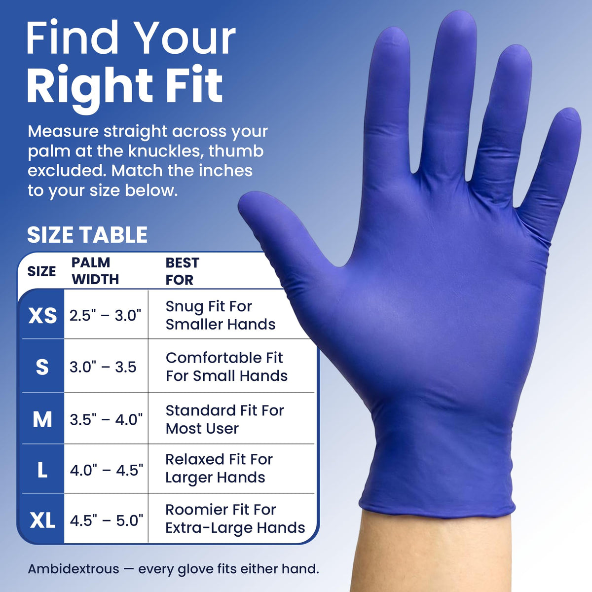 Disposable Nitrile Gloves - Latex & Powder Free - 200 Ct