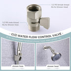 Aomasi Water Flow Control Valve with On Off Switch, Brushed Nickel