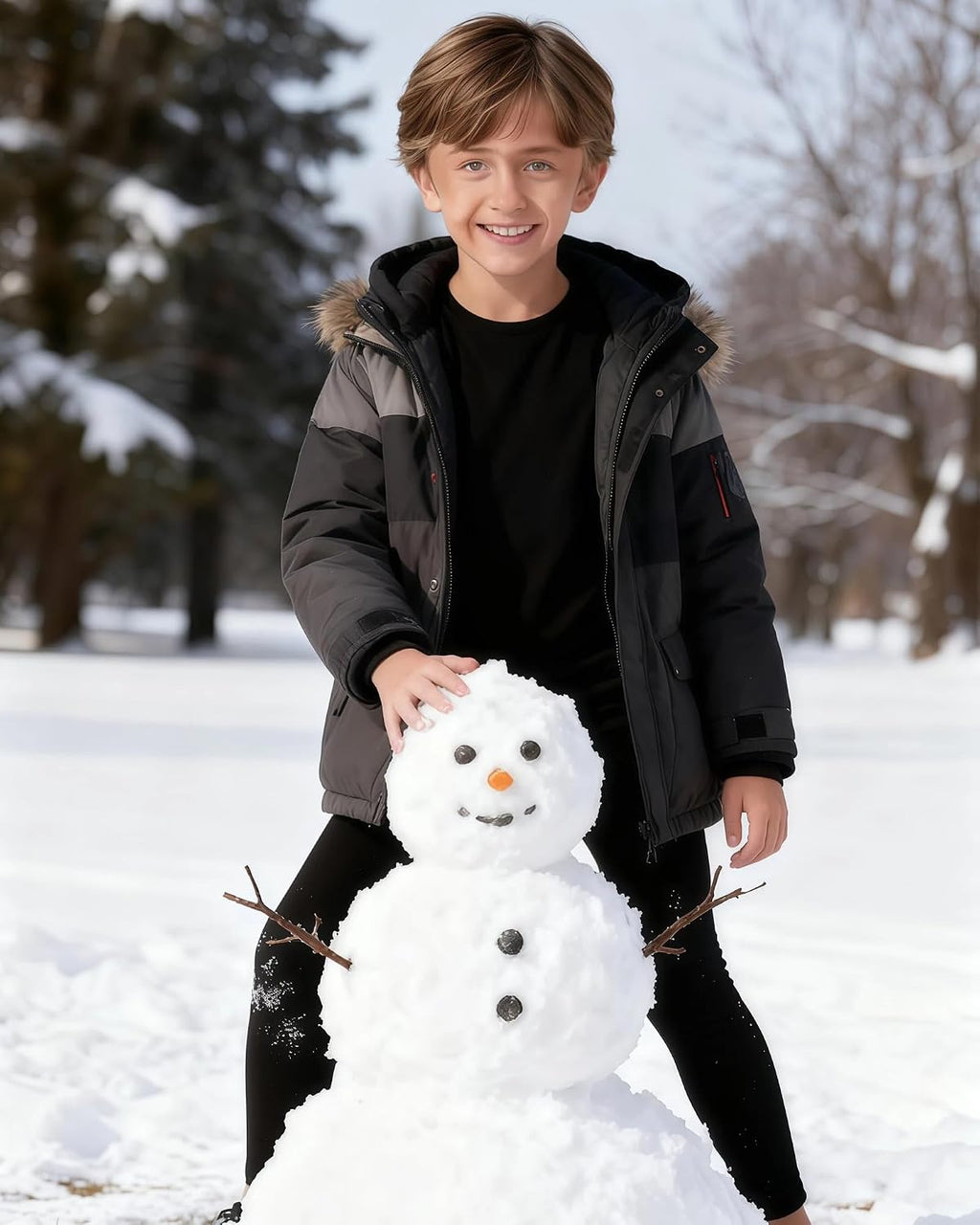 Thermal Underwear for Kids, Boys Thermals Top & Bottom Set, Long Johns Underwear, Base Layer for Cold Winter/Skiing
