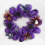 3 Rolls Purple Deco Mesh Ribbon for Fall Halloween Easter Wreaths