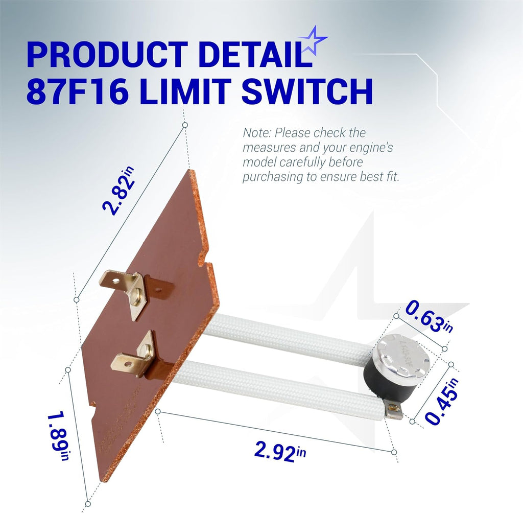 BlueStars 87F16 Furnace Limit Switch for Lennox Furnaces
