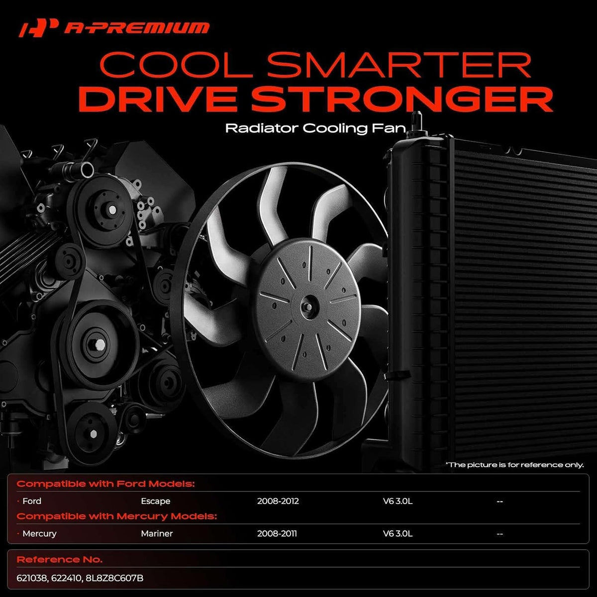 A-Premium Engine Radiator Cooling Fan Assembly