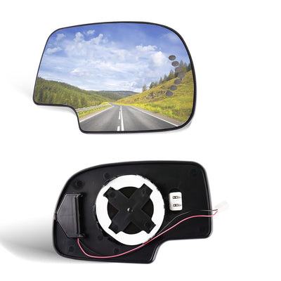 GrteRokky 4 Pins Passenger Side Heated Mirror Glass Compatible for 2003-2007 Cadillac Escalade, Chevrolet Avalanche, Silverado, Suburban, Tahoe, GMC Sierra, Yukon -Ext Side View Convex Mirror 88986363