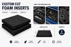 Polyethylene Foam Sheets 16 x 12 x 2 Inch, Closed Cell PE Foam, Tool Box & Case Insert, Black, 2 Pack