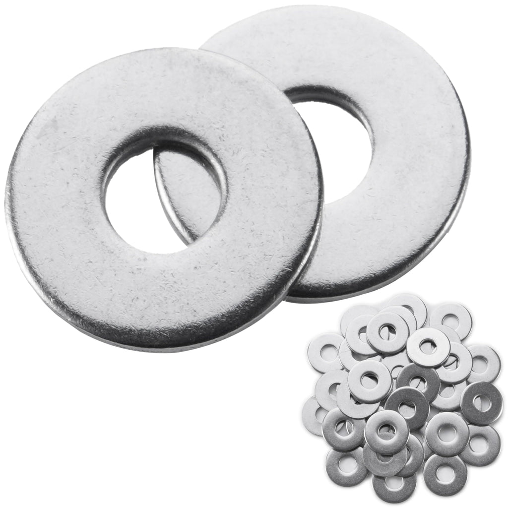 120 Pcs M4 Large Flat Washer Stainless, 0.46" OD, 0.038" Thick