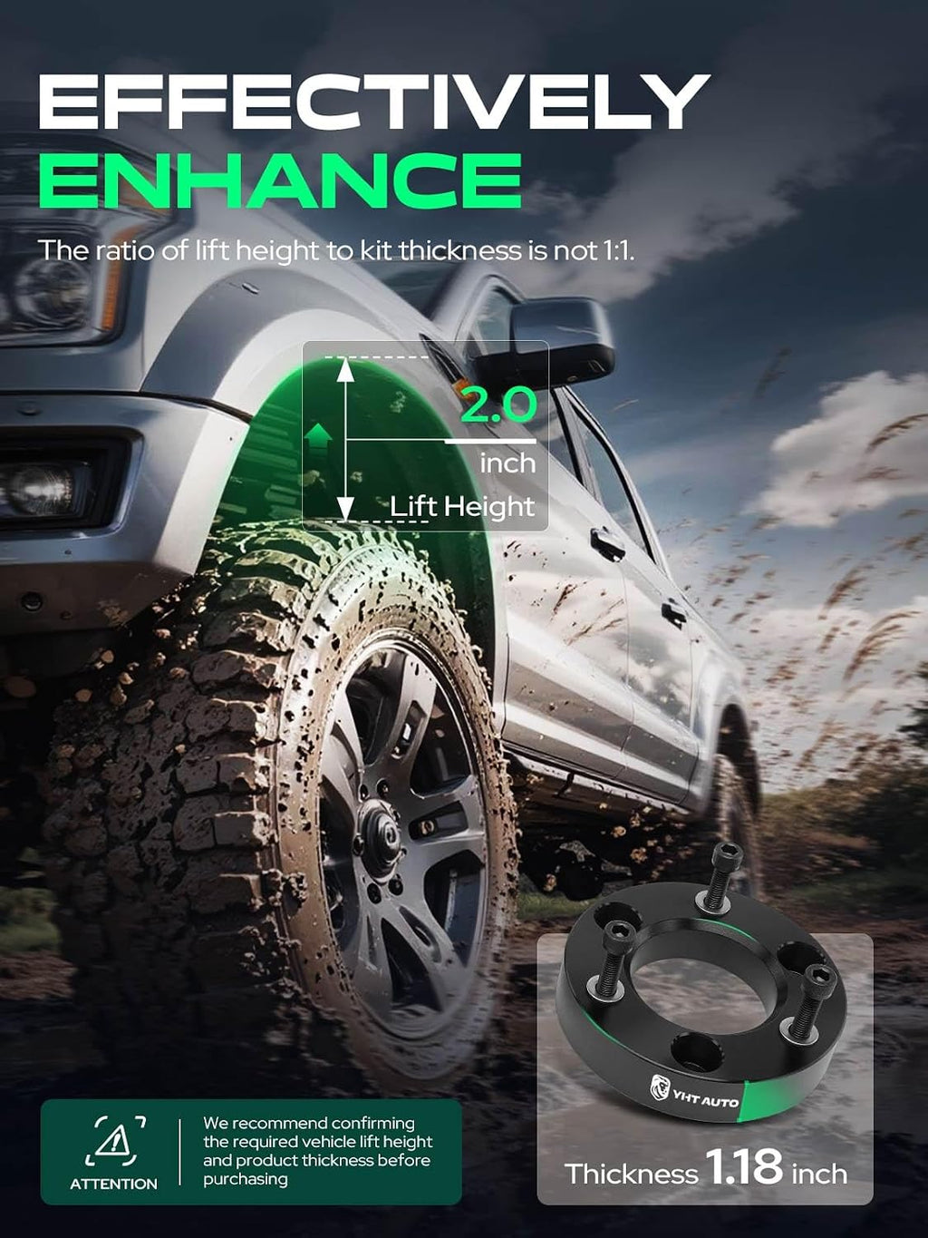 YHTAUTO 2 Inch Front Leveling Lift Kit for Nissan