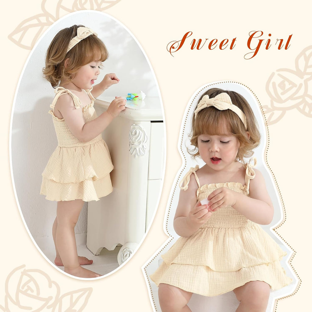 Baby Girl Clothes Infant Summer Romper Dress Sleeveless Outfit