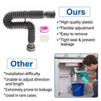 Universal 1-1/4 and 1-1/2 Inch Flexible Expandable P-Trap Drain Kit