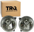 TRQ Driver and Passenger Side Headlight Assembly Set Halogen