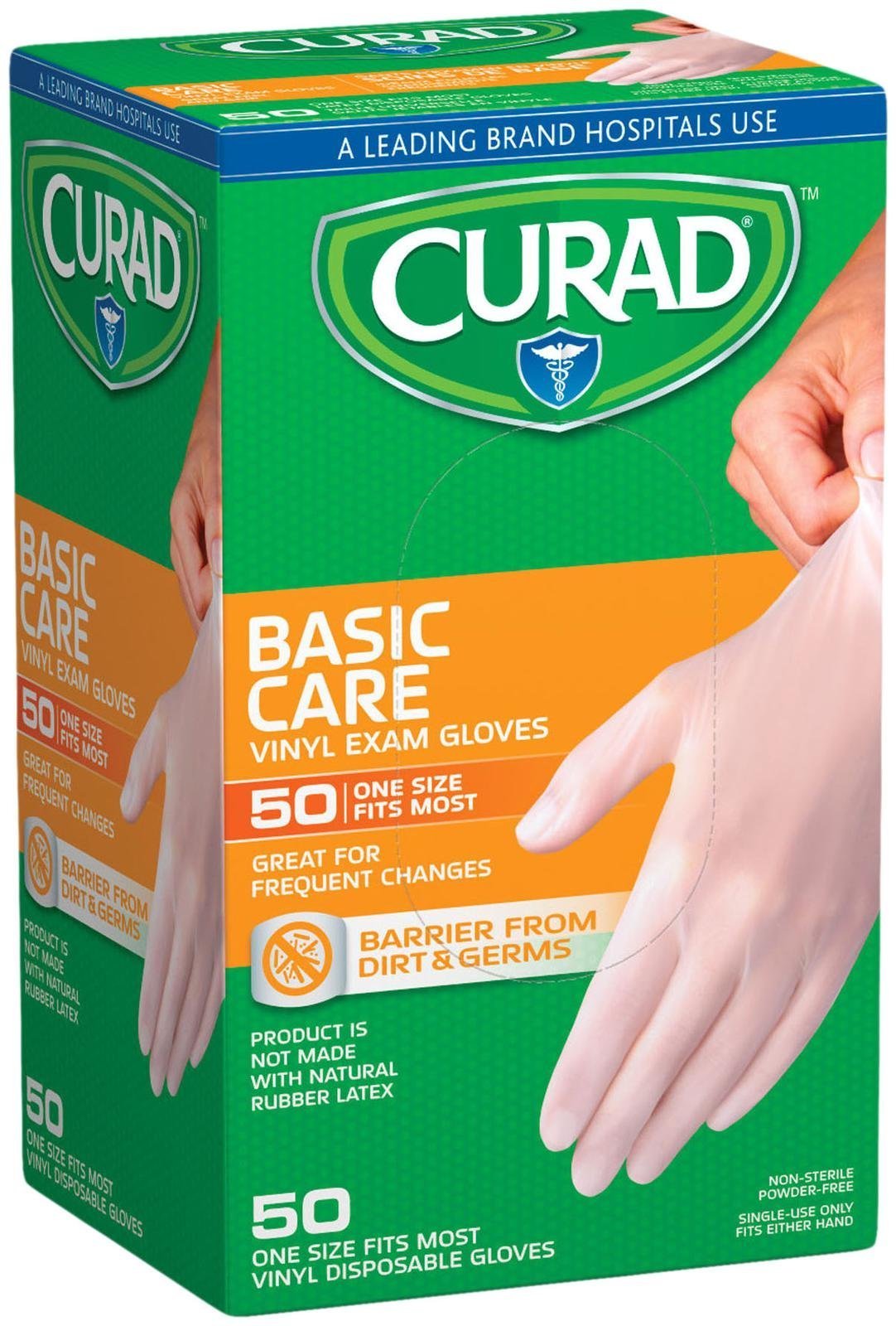 Powder-Free Vinyl Exam Gloves-50 ct