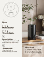 Waterless Essential Oil Diffuser, Portable Aromatherapy Diffuser with 20mL Capacity, Battery Operated Mini Scent