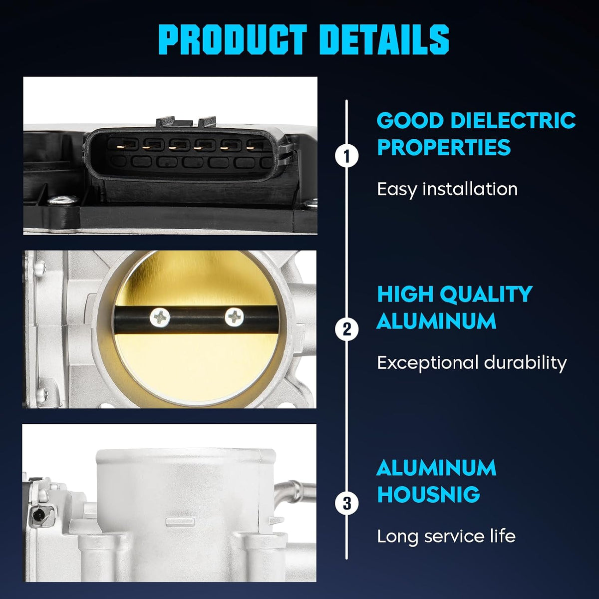 Electronic Throttle Body Compatible with Toyota Corolla Matrix L4 1.8L 2005 2006 2007 2008, fits for Pontiac Vibe 05-08, for 2203022041 220300D031
