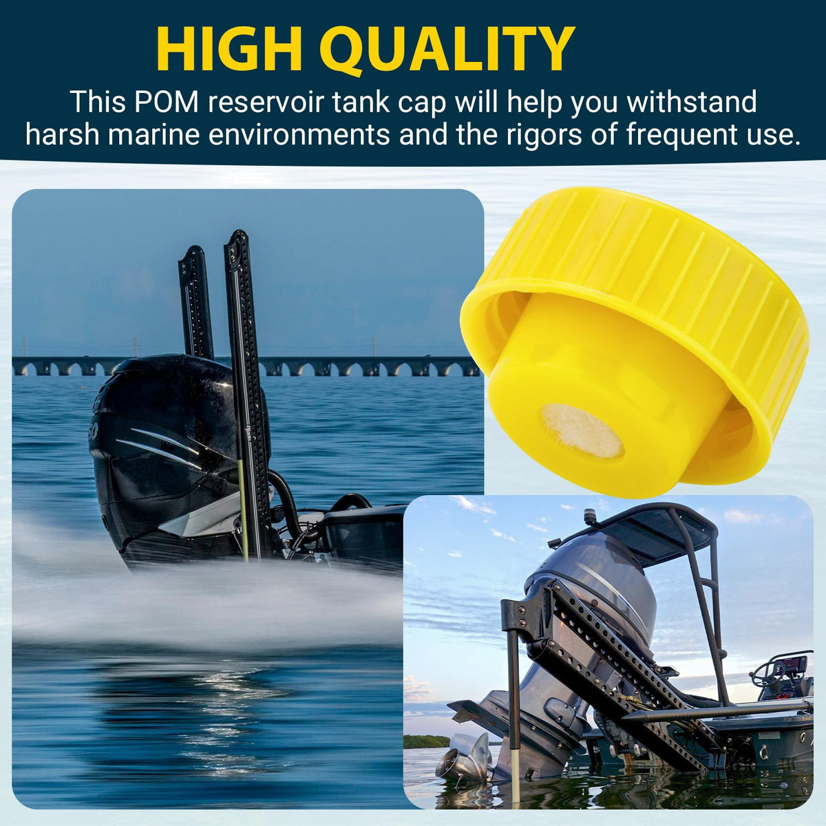 Pump Reservoir Cap for Power-Pole Hydraulic Pumps and Mercury Trim Pumps