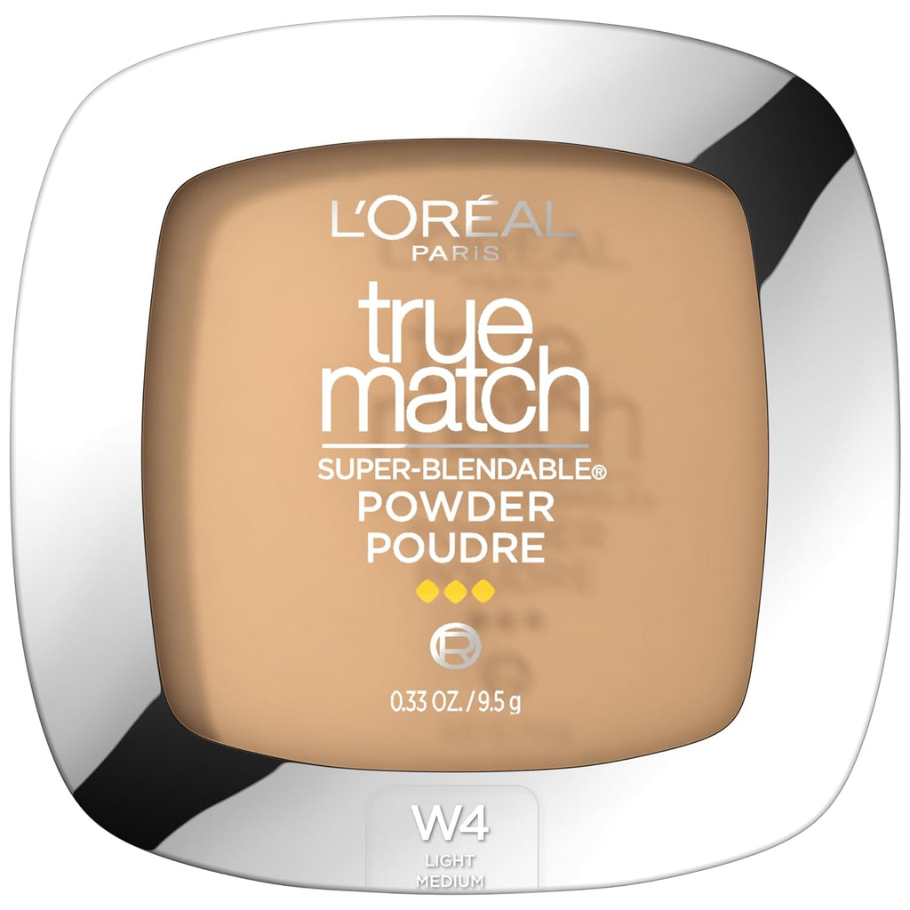 True Match Super Blendable Oil Free Powder Foundation, W4 Light Medium, 0.33 oz, Packaging May Vary