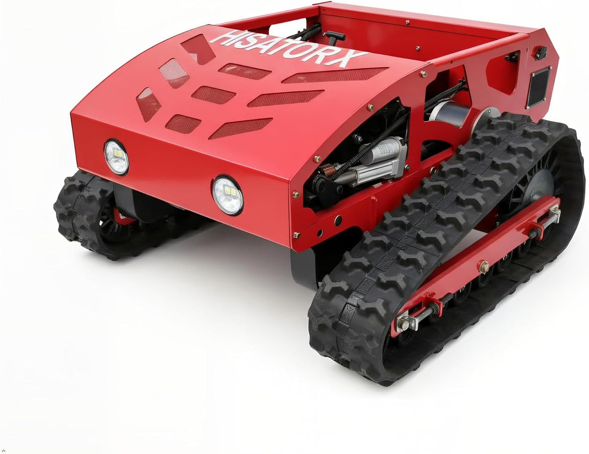 9HP Remote Control Lawn Mower, Gas Powered RC Tracked Brush Cutter with 21.7" Cutting Width, 40° Slope-Capable
