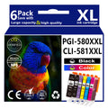 PGI-580XXL CLI-581XXL Ink Cartridges Replacement for Canon PGI-580 CLI-581