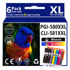 PGI-580XXL CLI-581XXL Ink Cartridges Replacement for Canon PGI-580 CLI-581