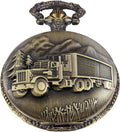 Men's Pocket Watch, Arabic Digital Dial Pocket Watches with Chain for Men