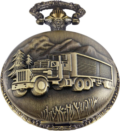 Men's Pocket Watch, Arabic Digital Dial Pocket Watches with Chain for Men