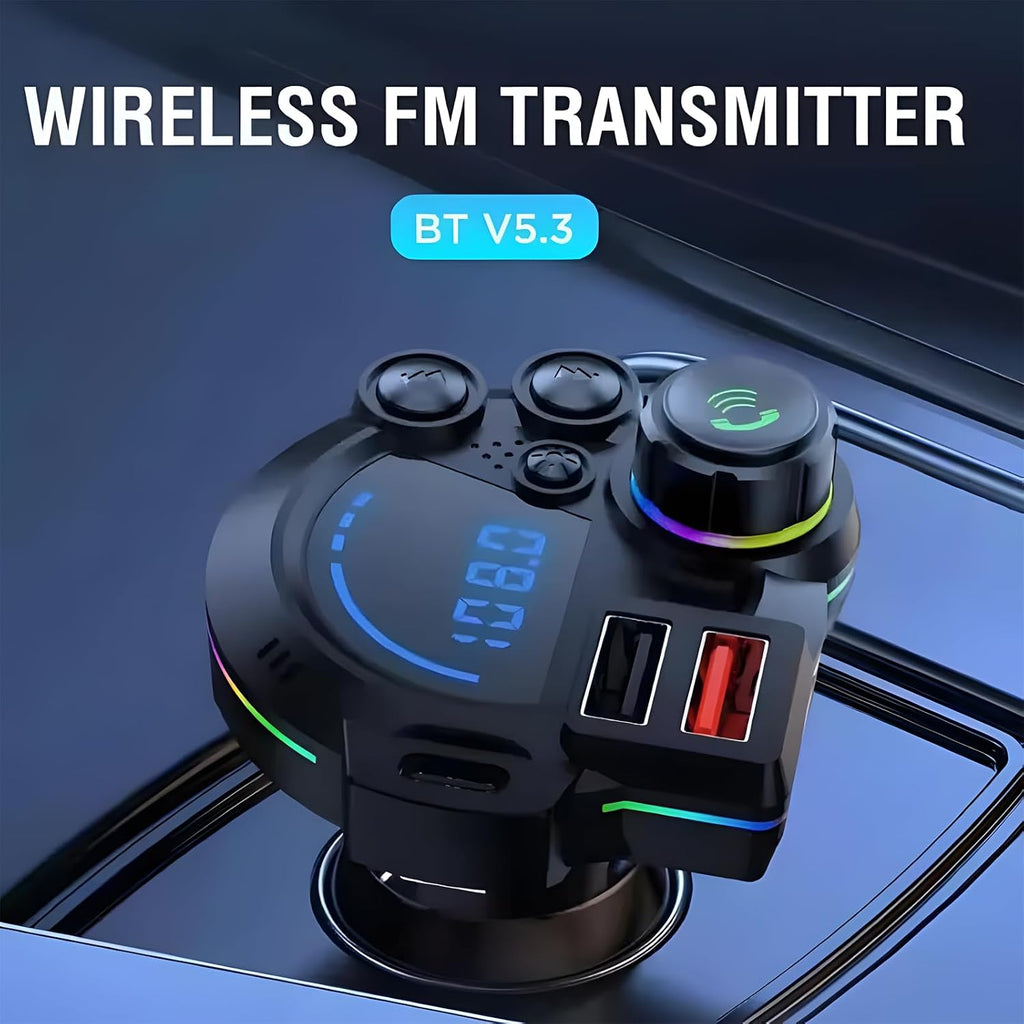 PD 30W Type-C Car Charger & Bluetooth 5.3 FM Transmitter, ‌Premium Wireless FM Transmitter with QC3.0 + PD20W Fast