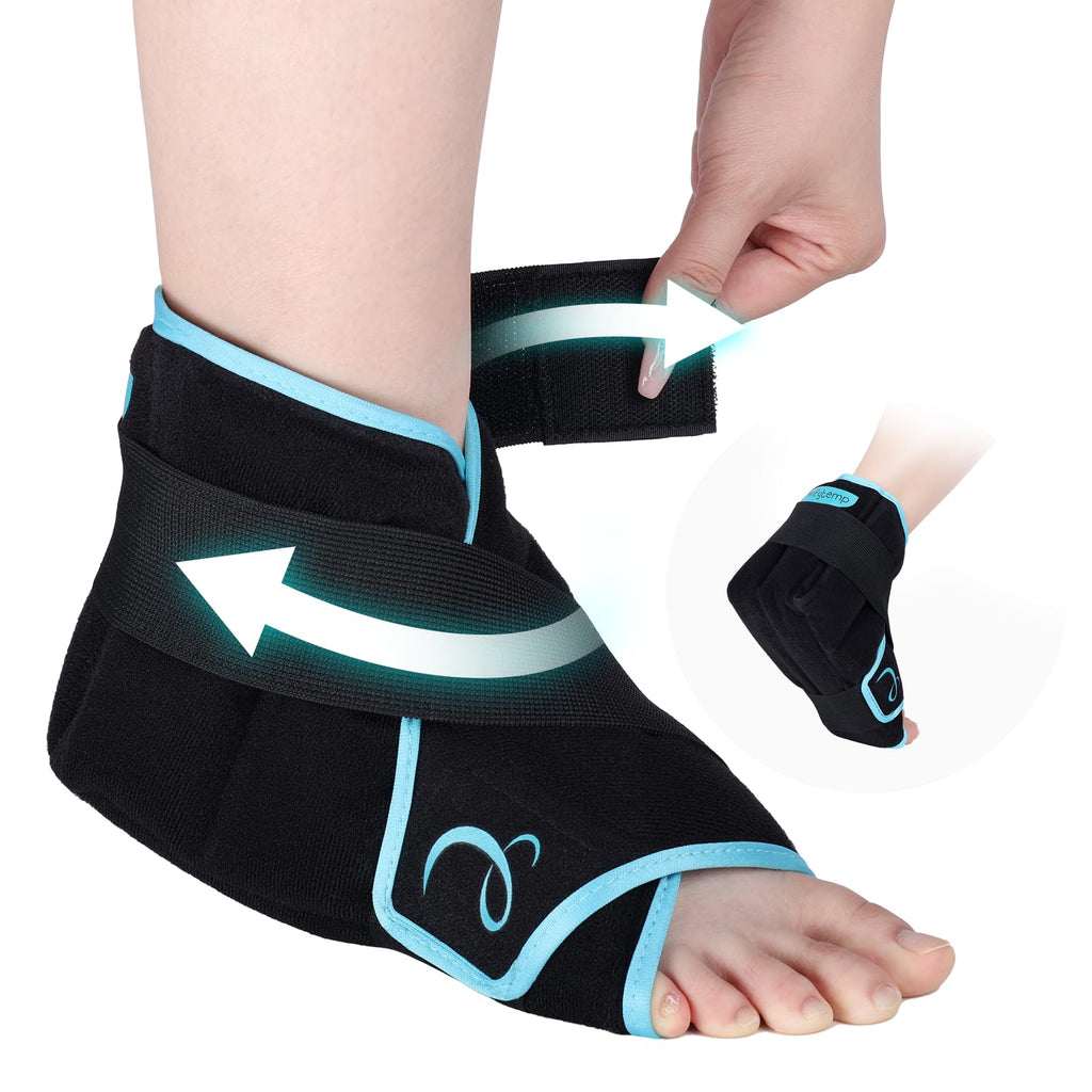 Ankle Foot Ice Pack Wrap for Plantar Fasciitis Relief, Heel Pain