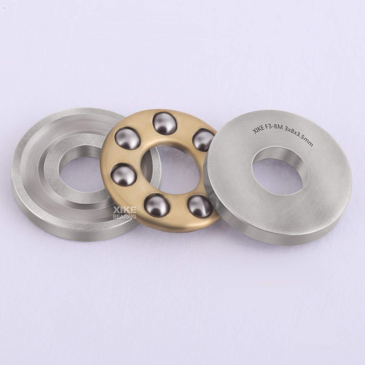 XIKE F3-8M Thrust Ball Bearing, 3x8x3.5mm (10-Pack)