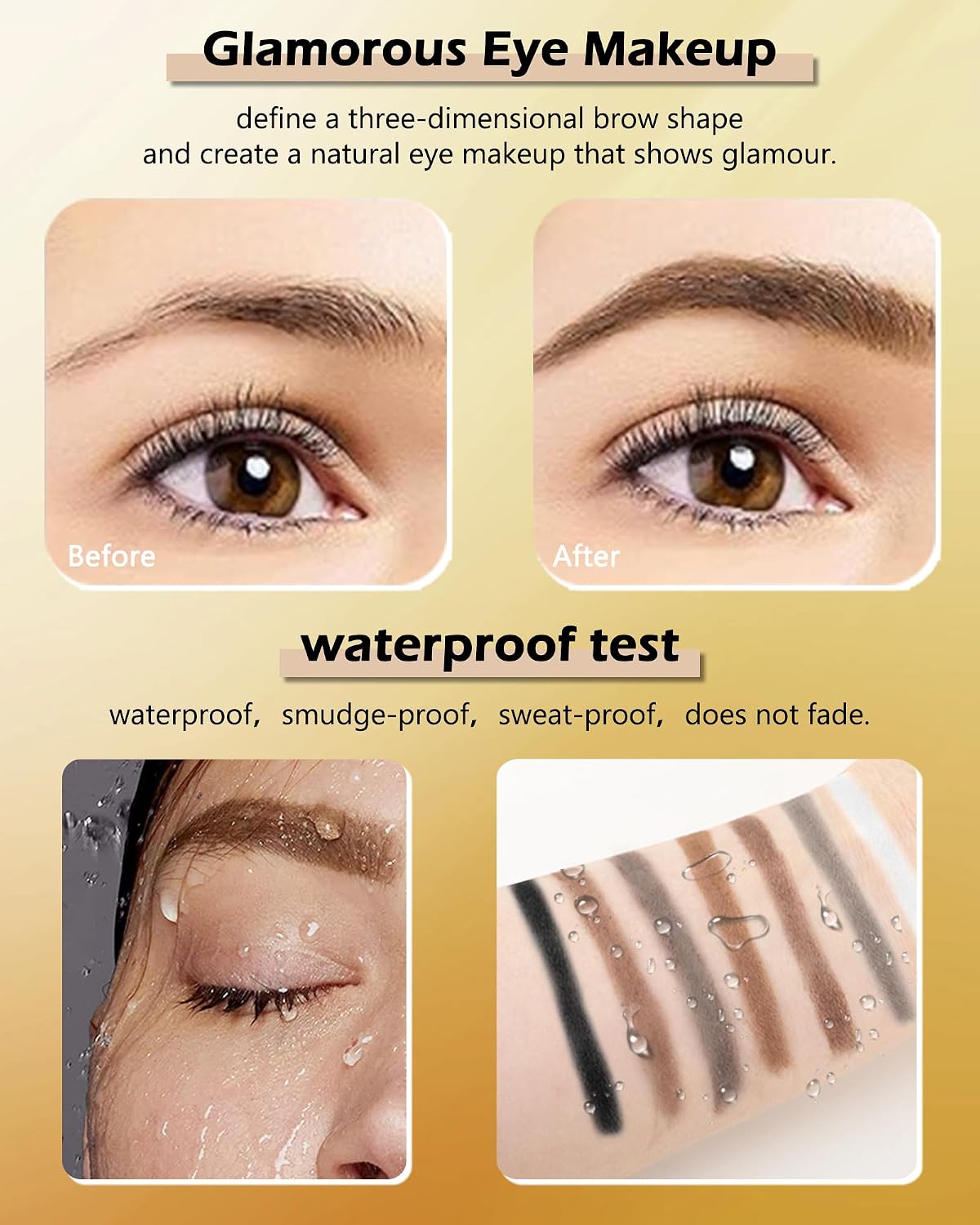 Eyebrow Powder Makeup Kit,Long Lasting Waterproof Eye Brow Powder for Women