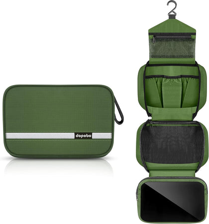 Travel Toiletry Bag for Women, Dopp Kit for Men, Waterproof Makeup Bag Shaving Bag with Hanging Hook, Portable
