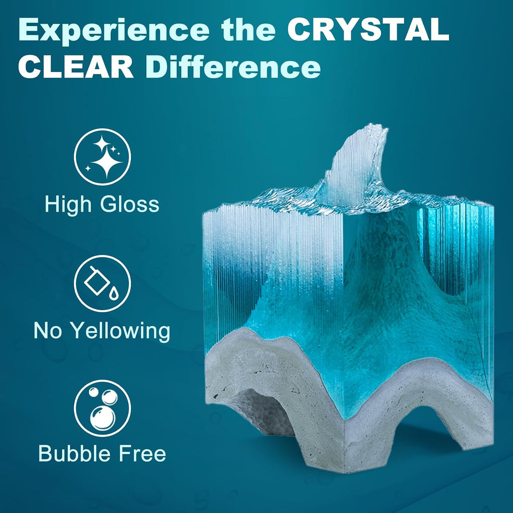 51OZ Deep Pour Epoxy Resin for 2-4 inch Pour | Bubble Free, Low Odor,2:1mix ratio, Low Viscosity Casting Resin for