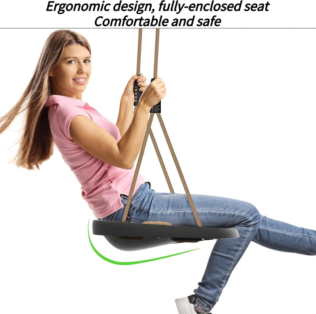 Toddler Swing Set Accessories High Back Full Bucket Swing Seats w/Adjustable Rope