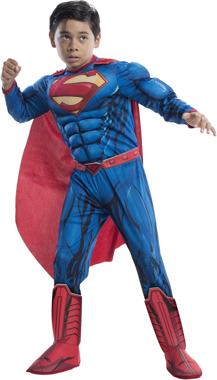 DC Comics Superheroes: Superman Costume for Kids, Boy's Large