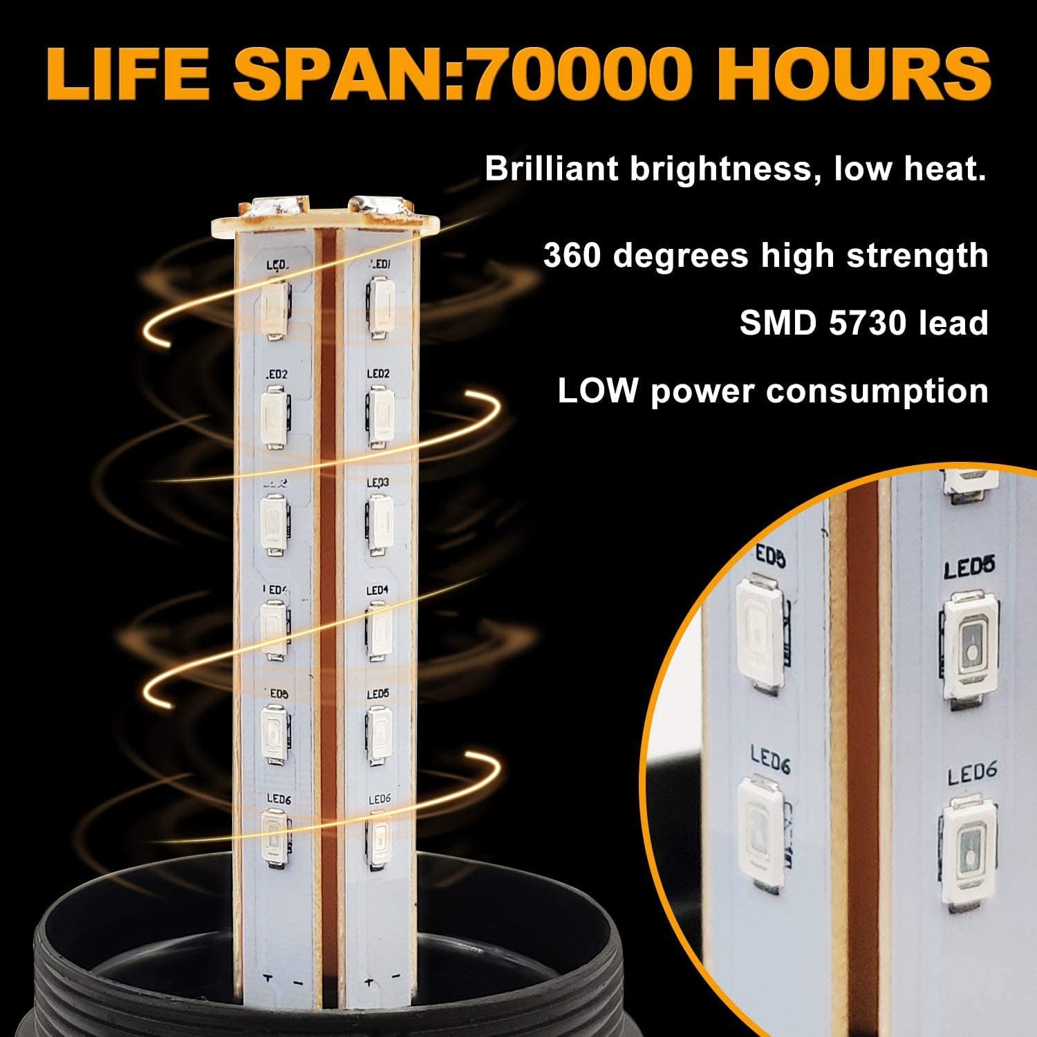 LED Strobe Light, 12V-24V Warning Emergency Safety Flashing Beacon Lights with Magnetic and 16.4 ft Straight Cord