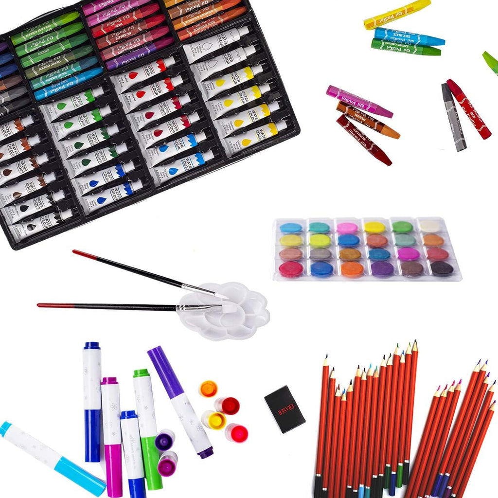 Art Set, 139 Pack Painting Drawing Art Supplies Kit with 2 Sketch Pads, Double Layers Art Crafts, Colored Pencils
