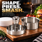 Stainless Steel Burger Press with Patty Ring