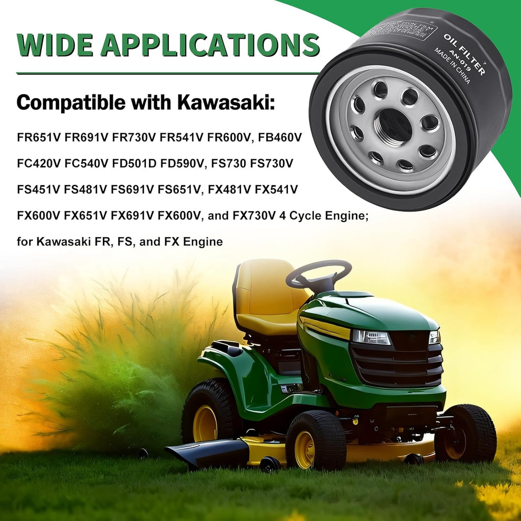 49065-0721 Oil Filter 49065-7007 for Kawasaki FR FX FS Engine, 2PCS