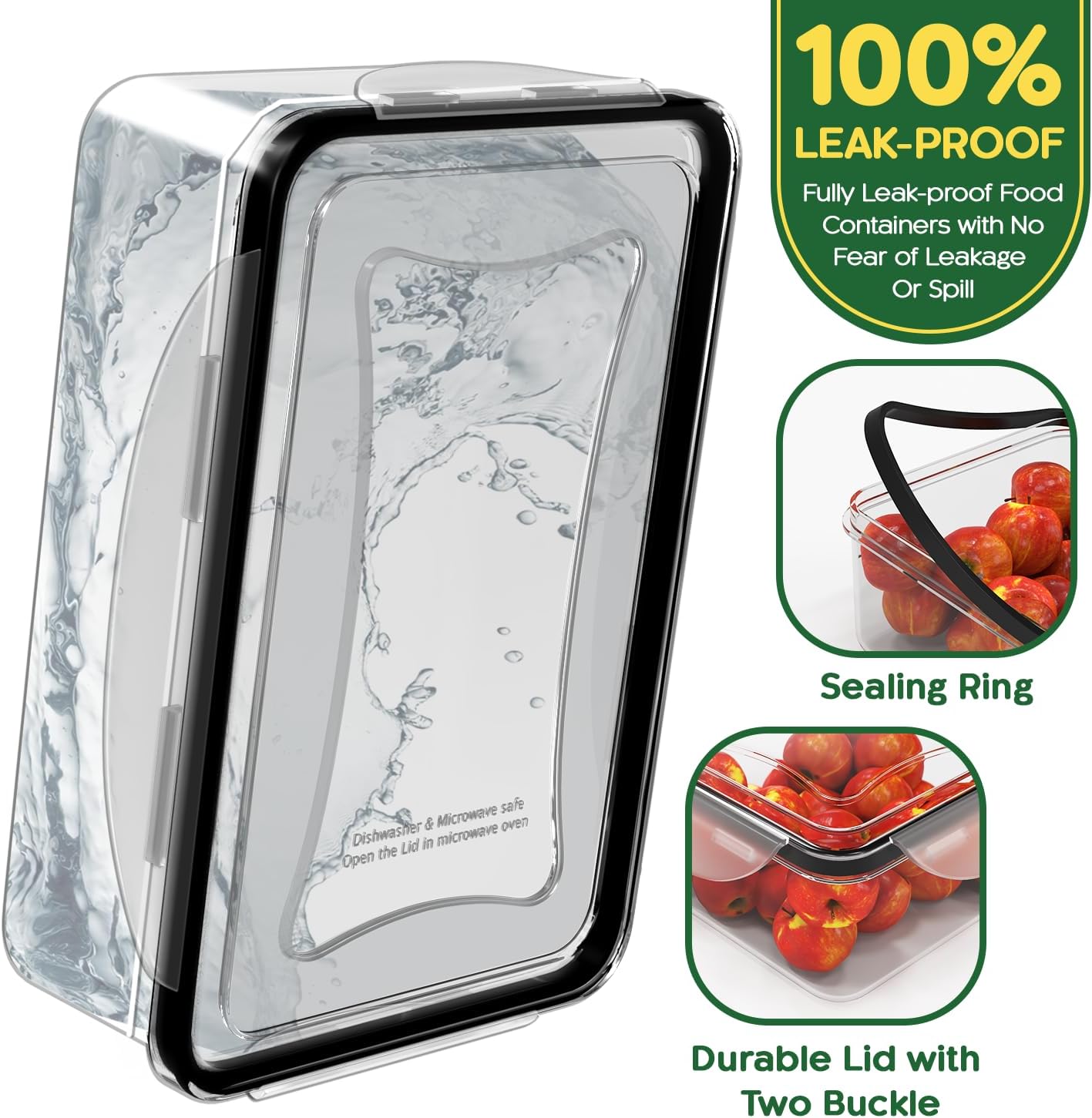 56 PCS Food Storage Containers with Lids Airtight- Plastic Container for Pantry Kitchen Organization-Microwave