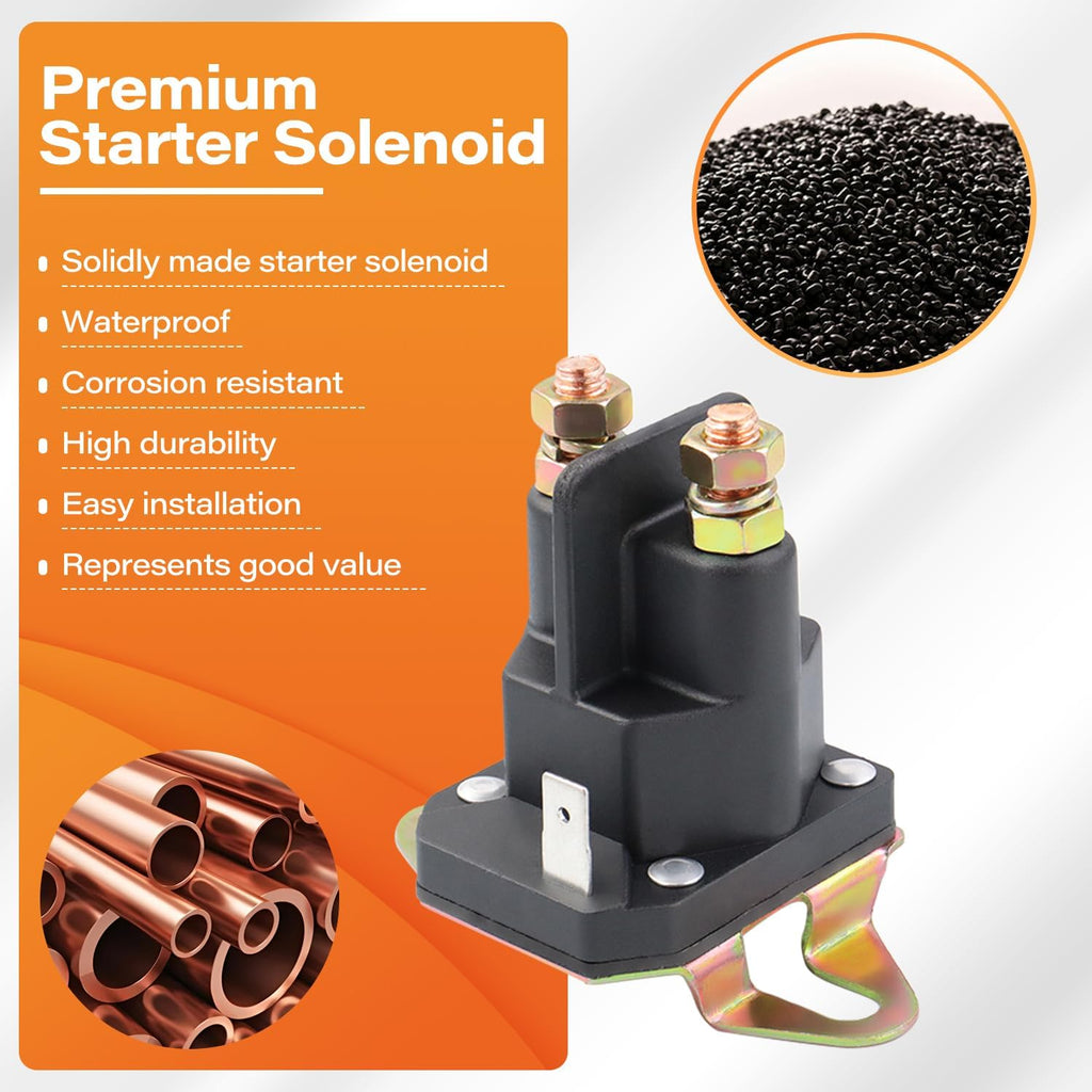435-700 Starter Solenoid Fit for Stens Husqvarna 539101714 | Compatible with Trombetta 812-1221-211 Most Lawn Mowers