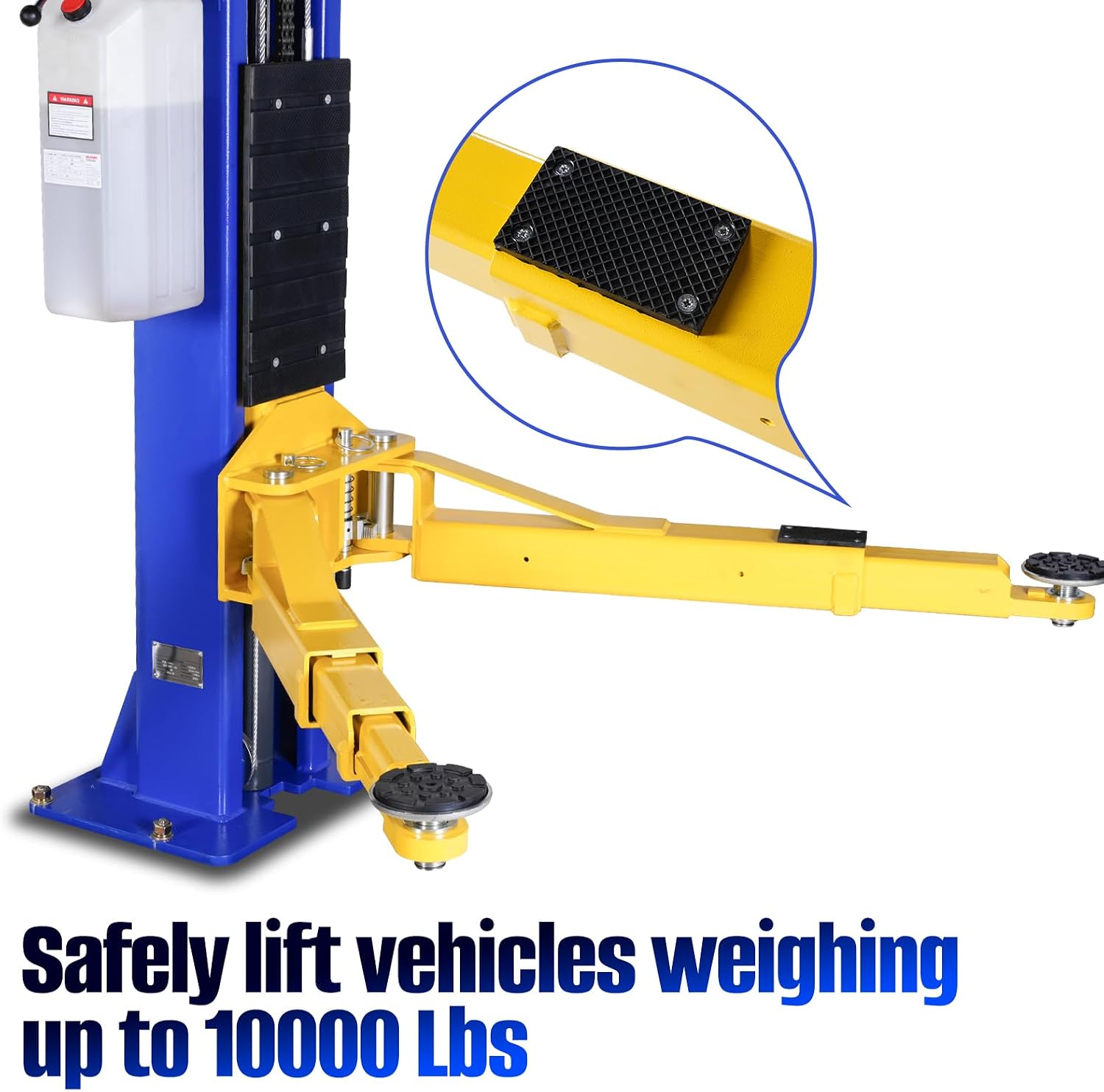Two Post Car Lift 10000 LBS Capacity, 3HP 1PH Clearfloor Automotive Vehicle Lifts with Single Point Release, 4.5Ton 2